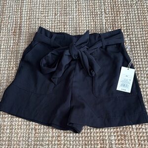 a new day Black High Waist Tie Shorts